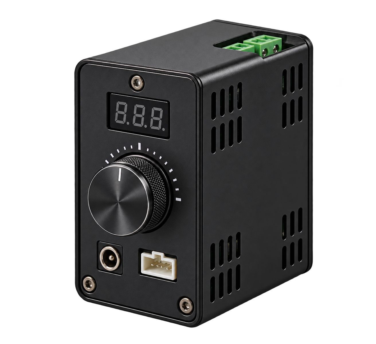 Machine vision light intensity controller with dimming dial and digital display