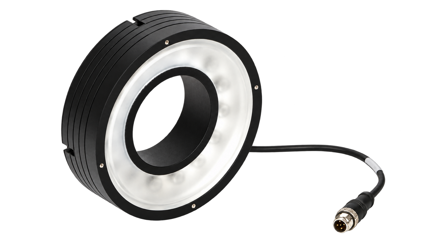 UV machine vision ring light with transparent background